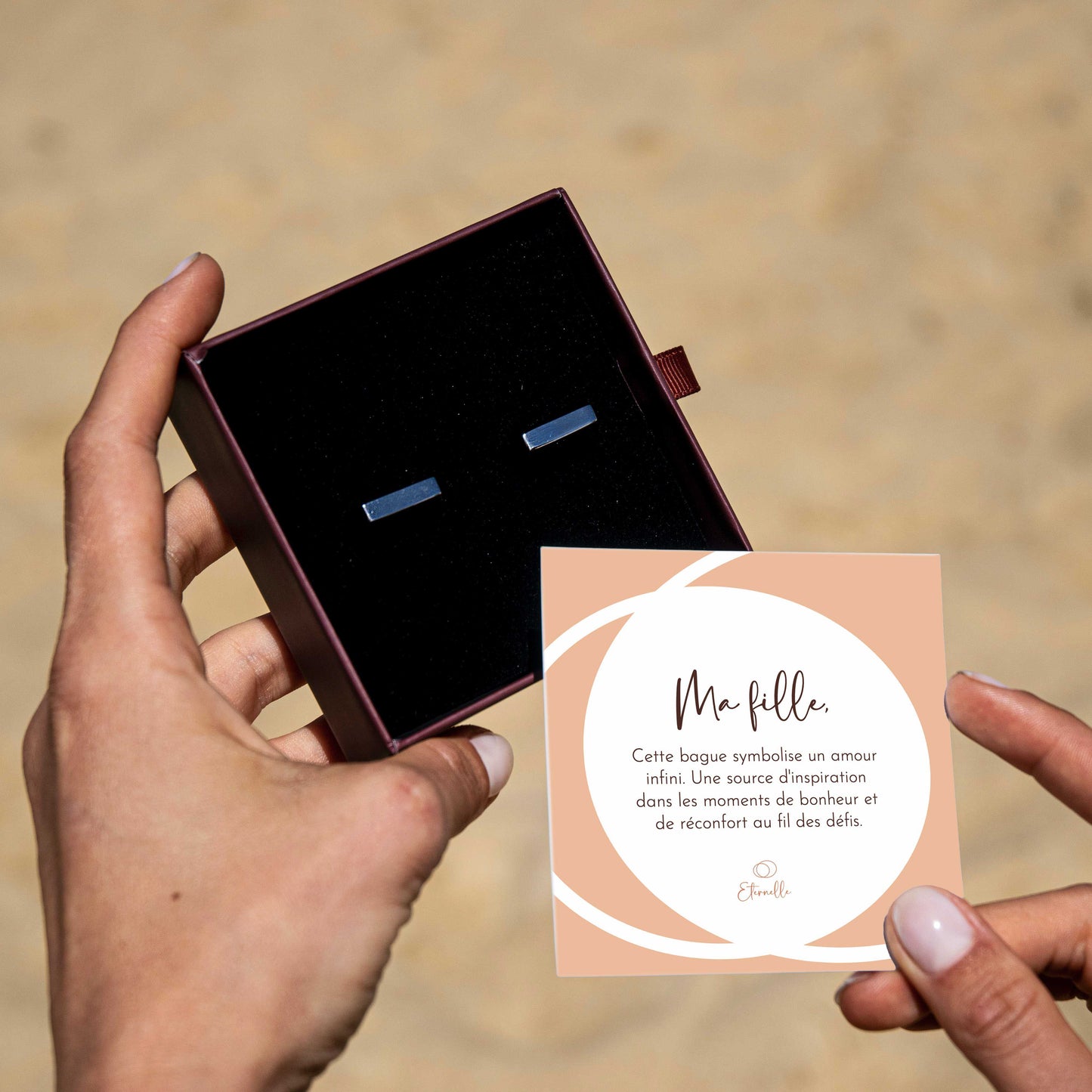 Bague Éternité - Bague ajustable - Ma fille