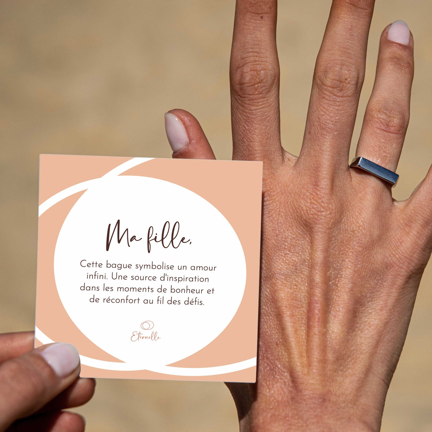 Bague Éternité - Bague ajustable - Ma fille