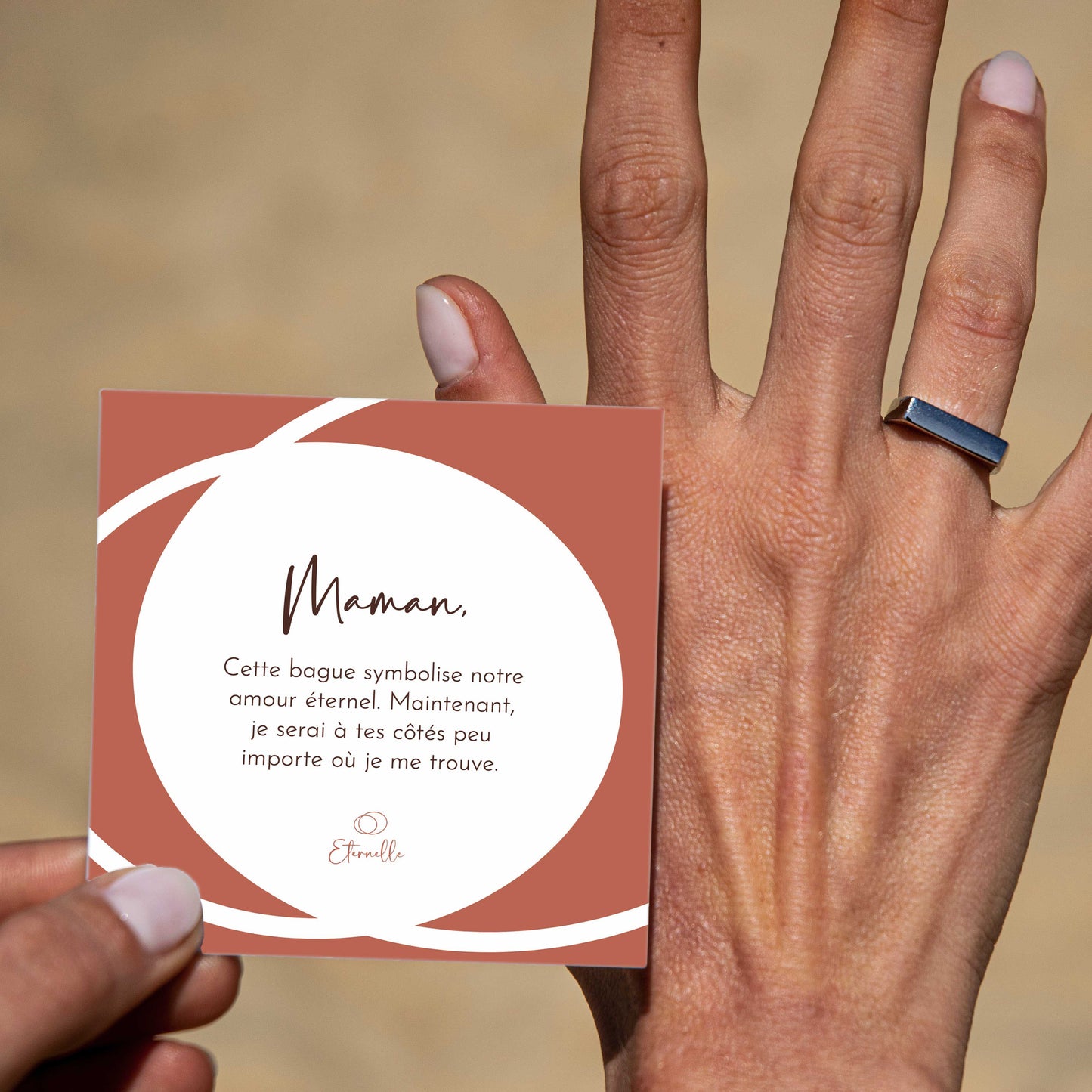 Bague Éternité - Bague ajustable - Maman