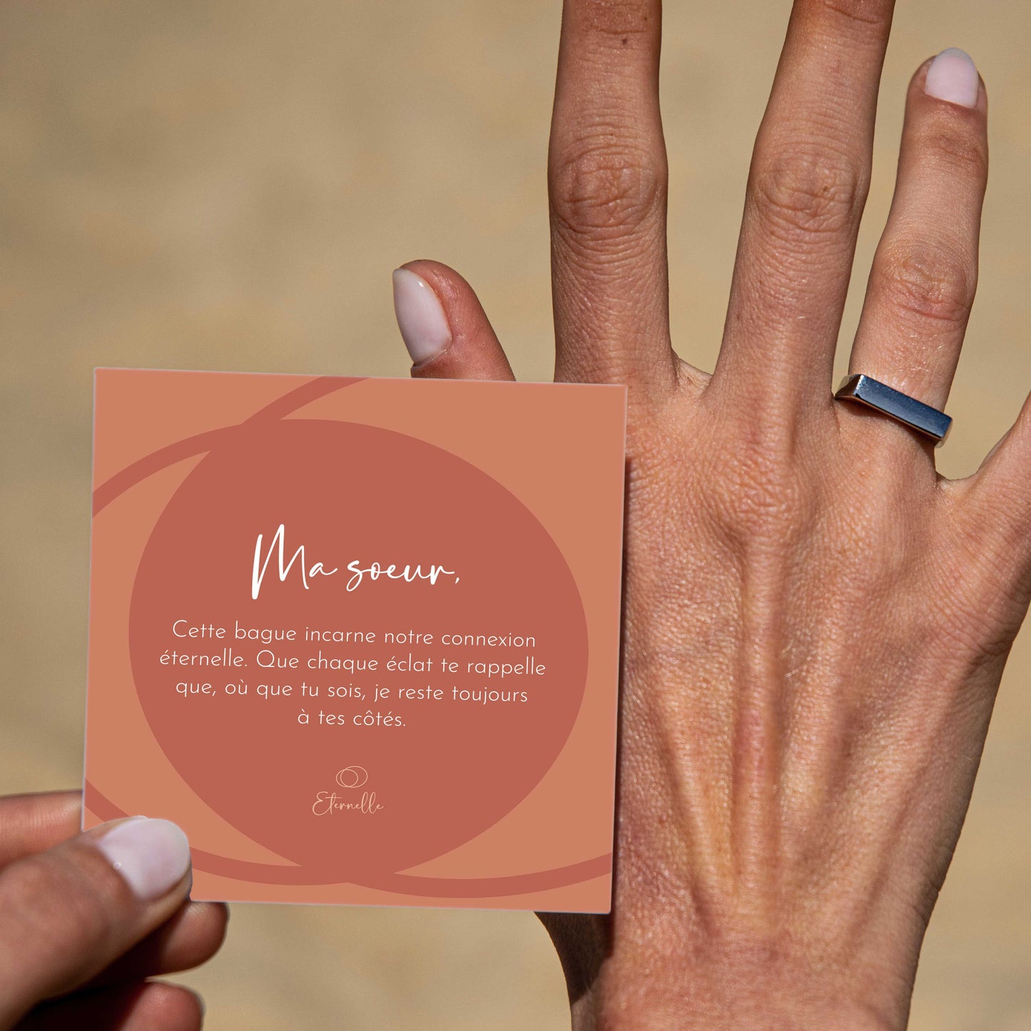 Bague Éternité - Bague ajustable - Ma soeur
